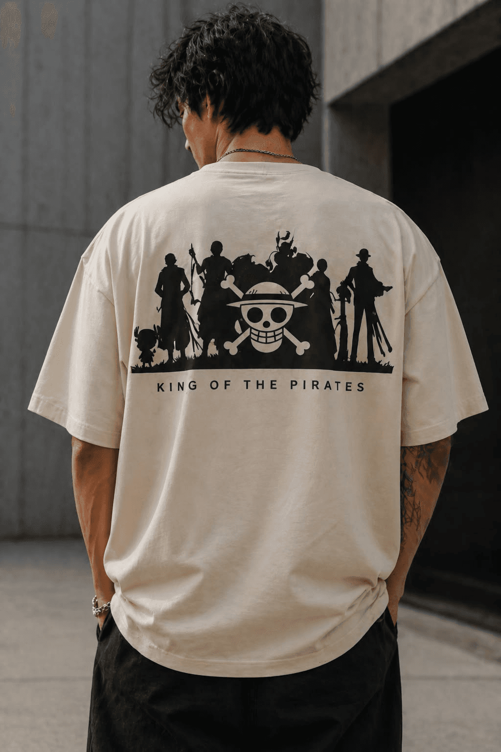 OCEAN BLUE BOXY STREETWEAR TEE